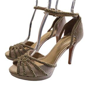 Antonio Melani Baybette Rhinestone Platform Dress Heels Sz 7.5